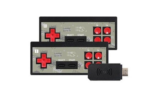 Kuuvalge retro mängukonsool oldschool gameconsole