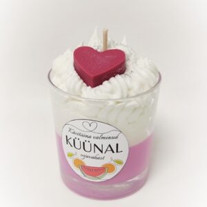 kuuvalge e-pood käsitööküünal sojavahaküünal kuuvalge